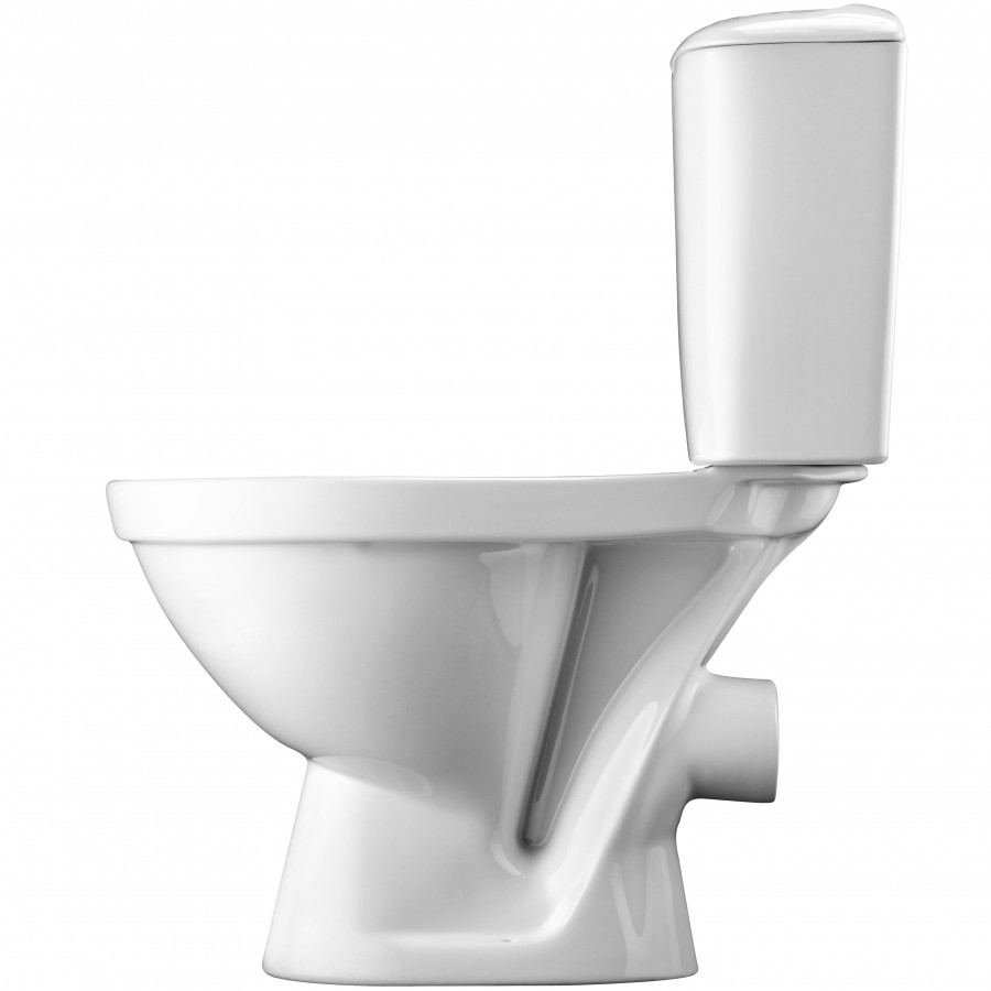 ПАЛЛАДА Унитаз-компакт, горизонт. выпуск, 2-х реж. арматура, сиденье полипропилен. САНТЕК