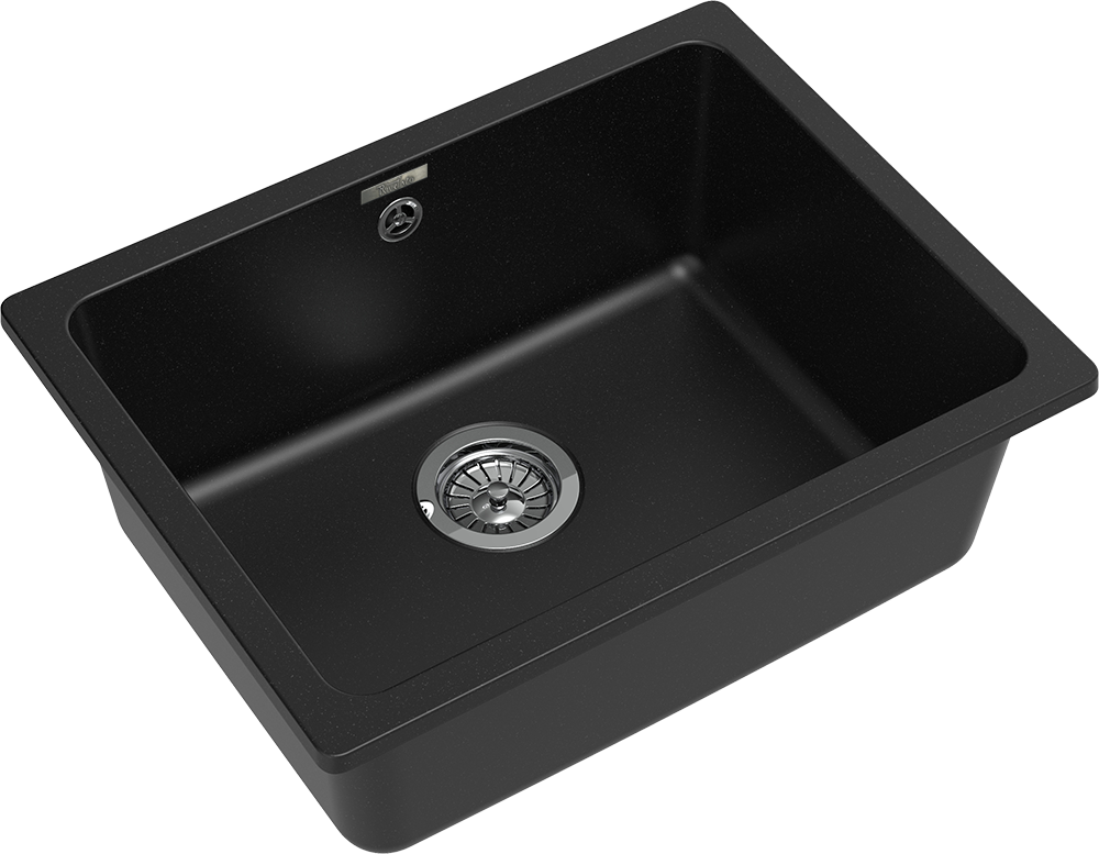 RIVELATO Мойка BERKANA 50 подст.монтаж 1-чаш 560*430 nero арт.