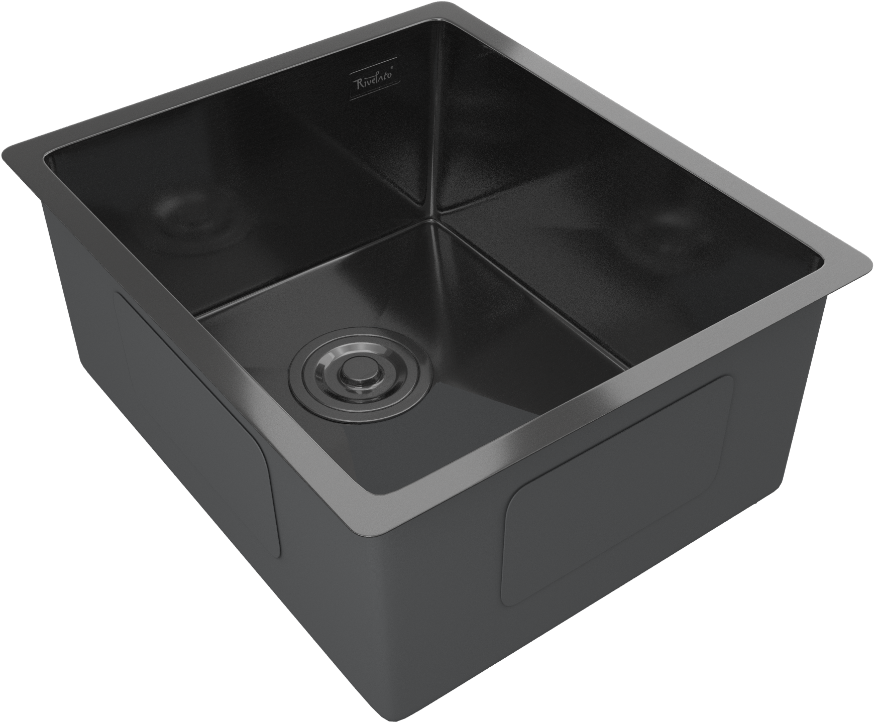 Rivelato Rinox 3844 UN PVD black Мойка нерж.сталь 1 чаша 380*440*200 мм арт.3844 UN PVD black
