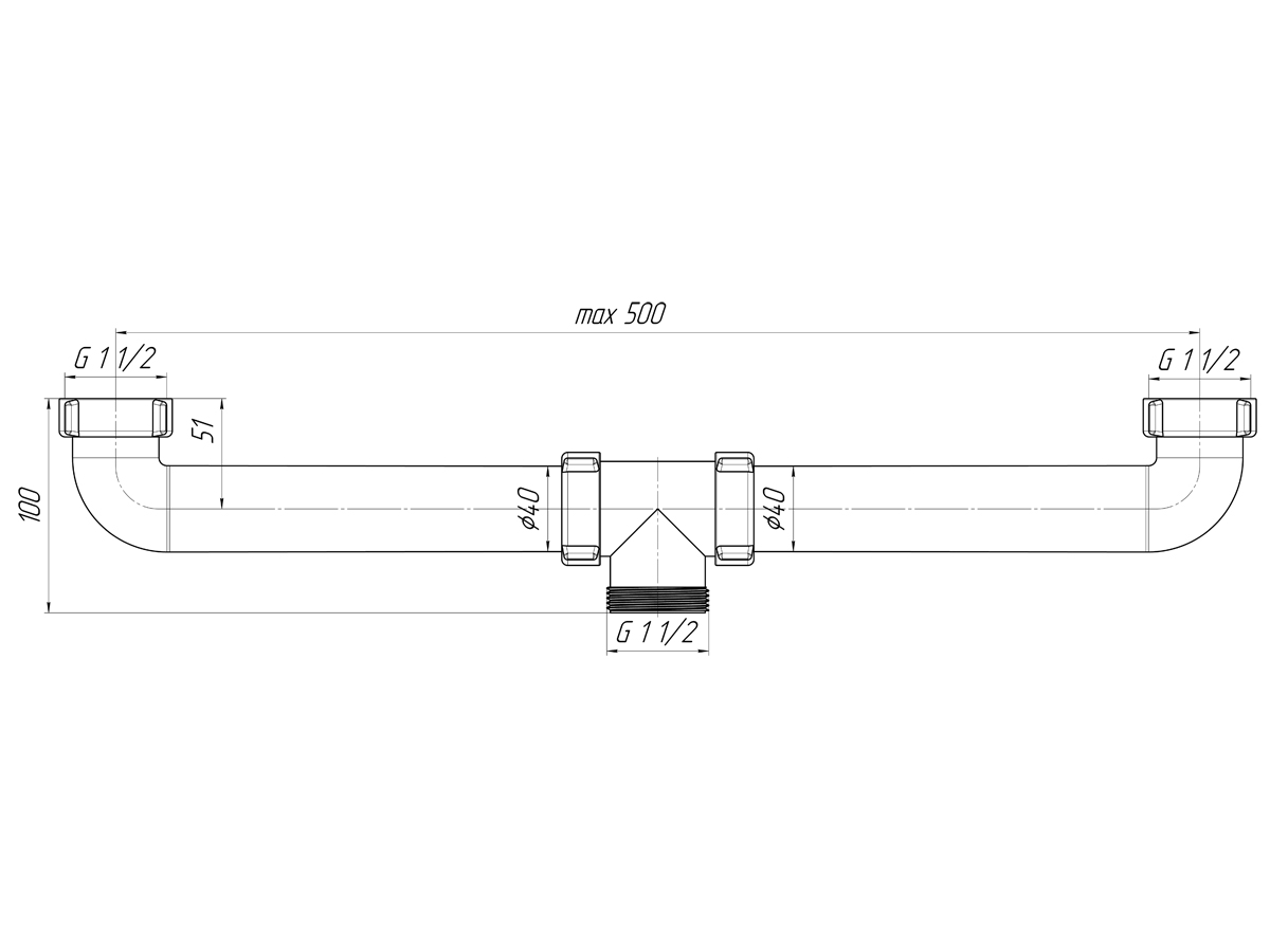 Набор для двойного сифонабез выпуска, ANI PLAST