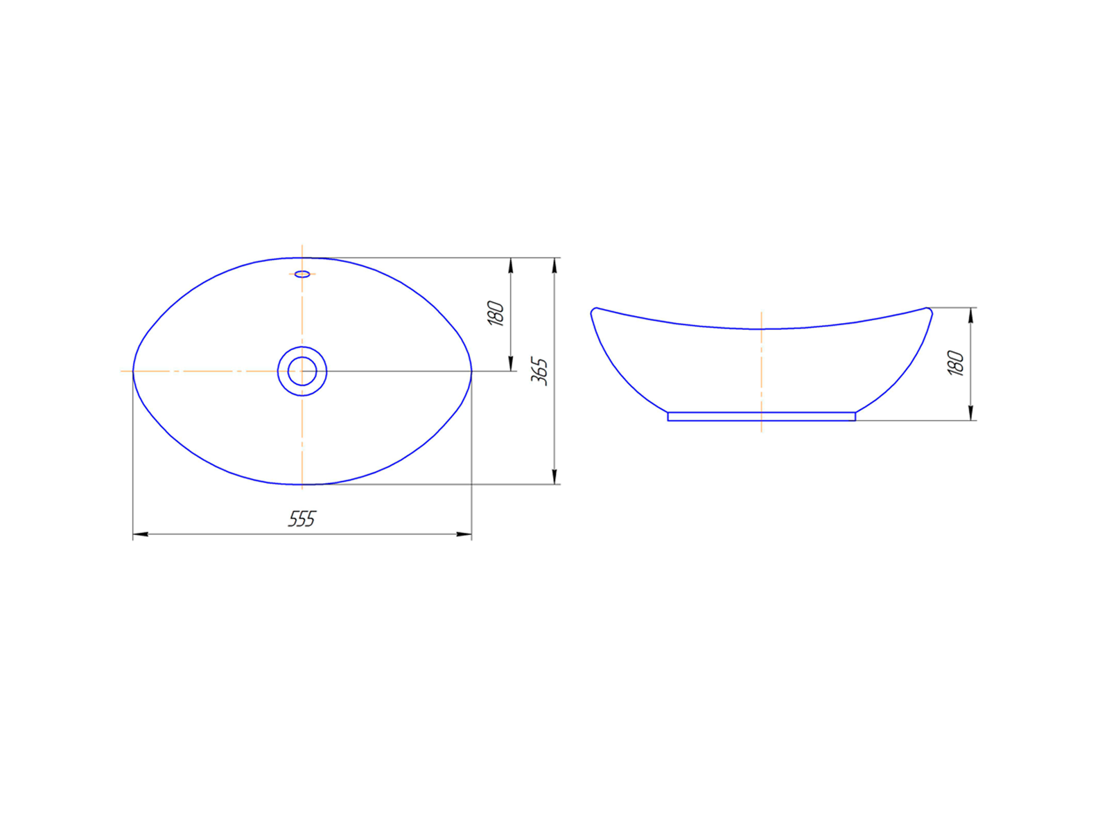 Раковина KIROVIT Гамма 560 мебельная белый (Вн Крв13) 4620008198989