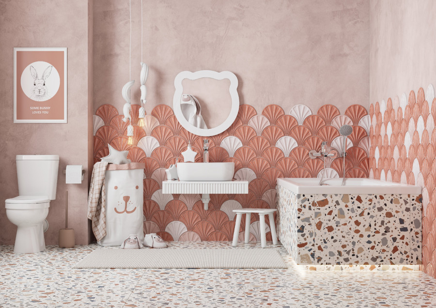 Зеркало КАСПЕР МИШКА, фигурное, белый матовый