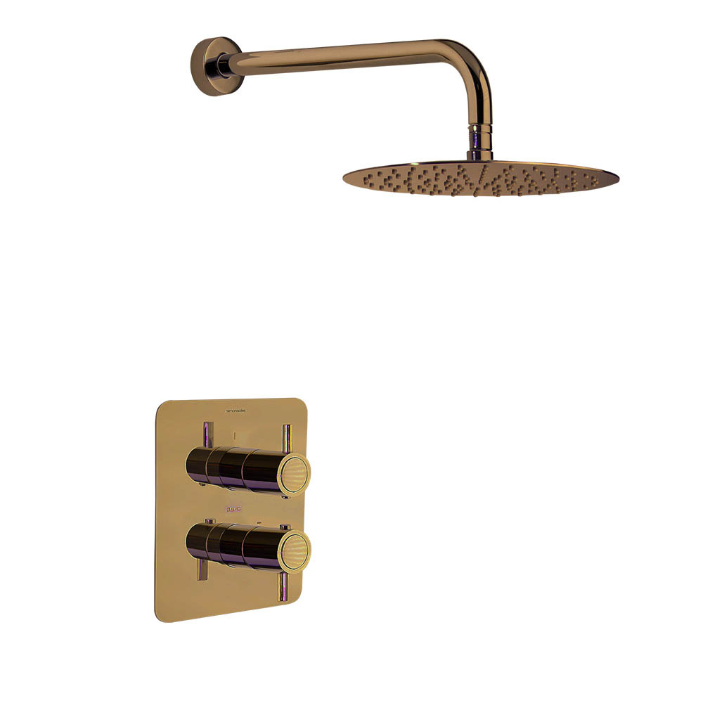 Встраиваемая термостатическая душевая система с тропическим душем ODISEA K3924012CUC медь