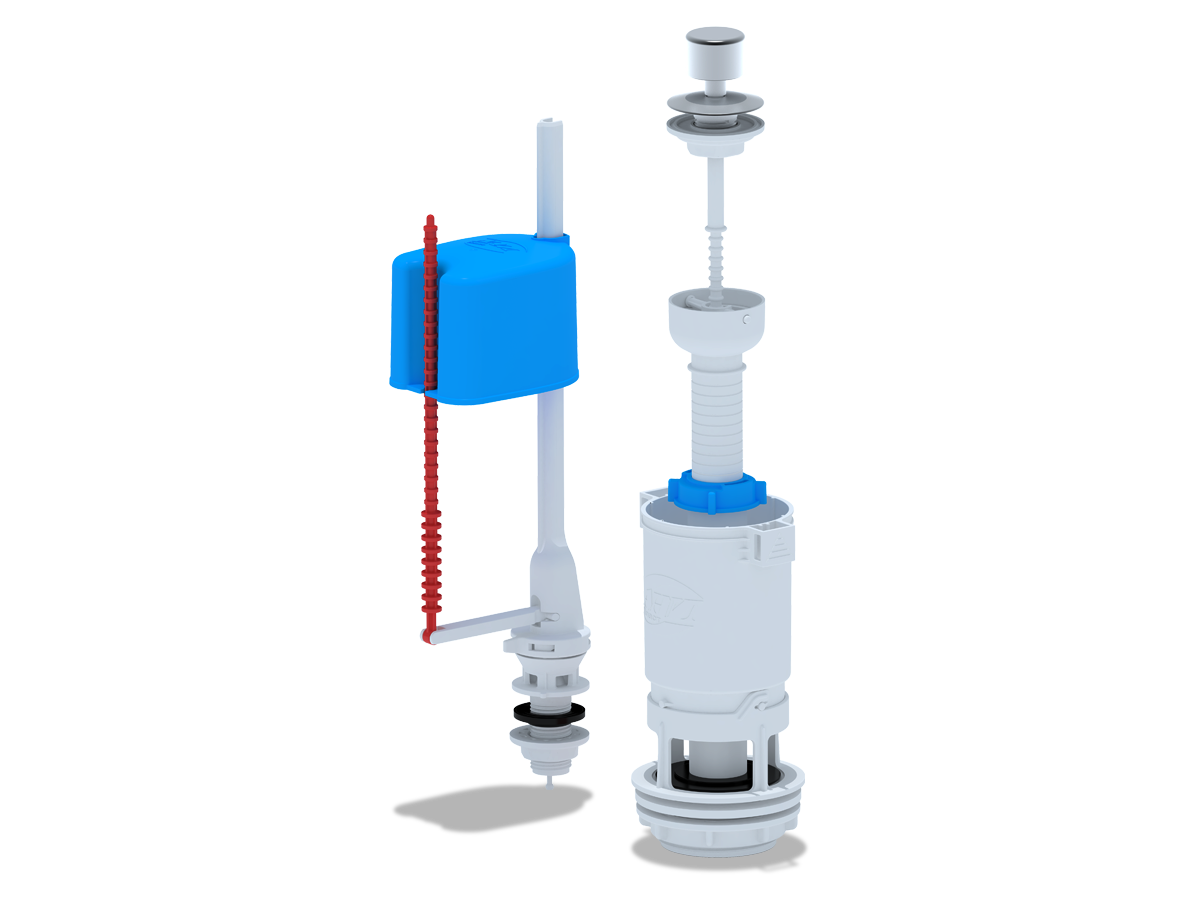 Набор с нижней  подводкой  1/2 металлизир. ручка ШТОК эконом, ANI PLAST