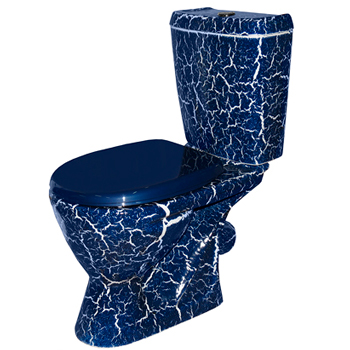 Унитаз-компакт ROSA РЕССА для высоких, пожилых, МГН потребителей, кракелюр синий 4610119208165 (Вн УнС08)