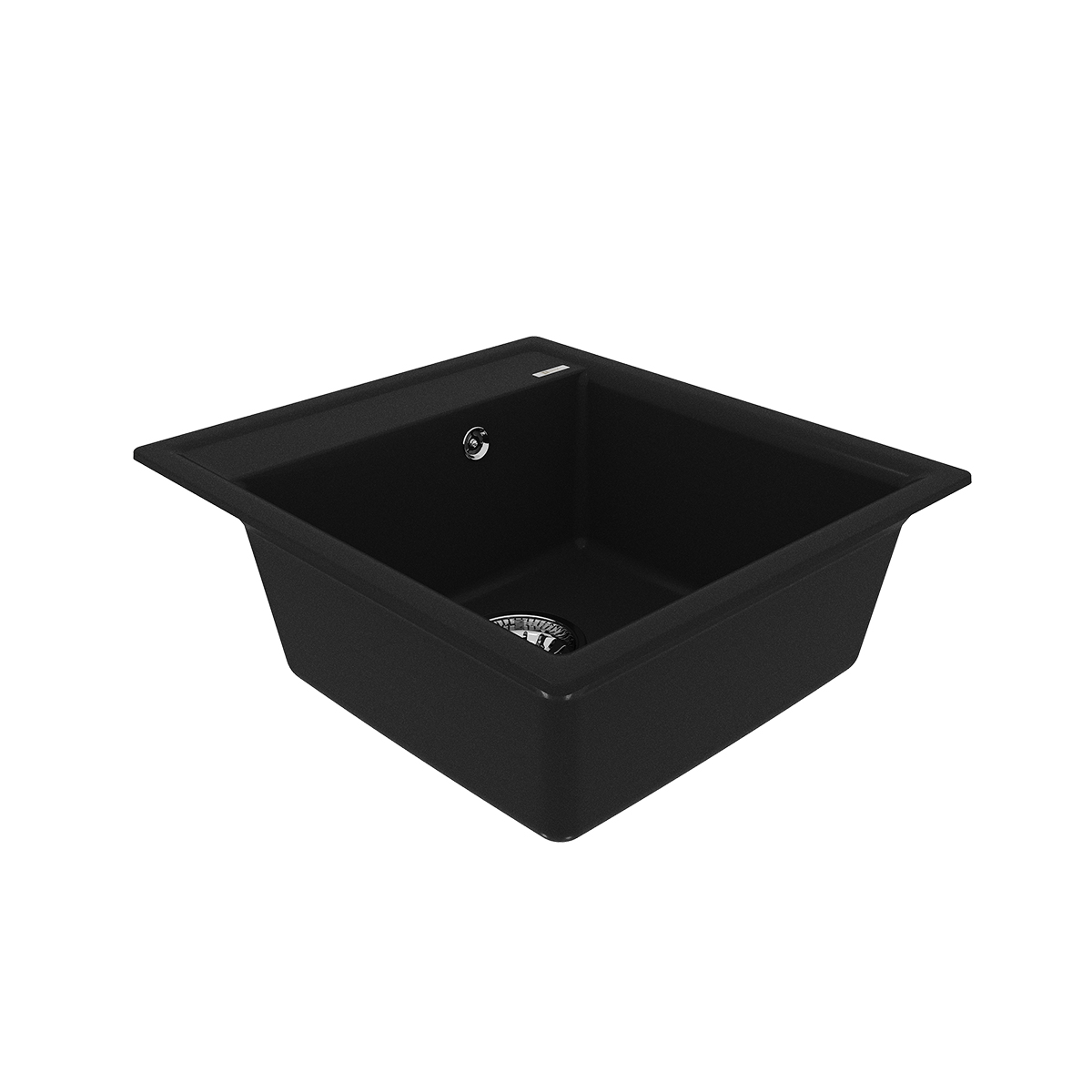 Кухонная мойка Lemark HANKA 450 врезная прямоугольная из кварцгранита, Антрацит 