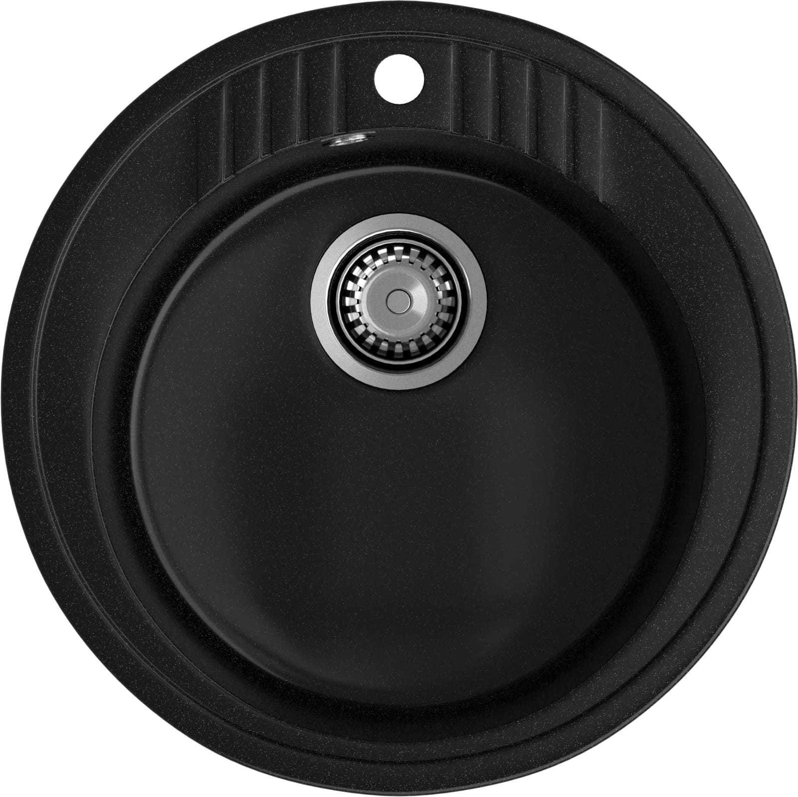 GRANFEST Мойка композит RONDO GF-R--520   D=520 мм   черный   арт.GF-