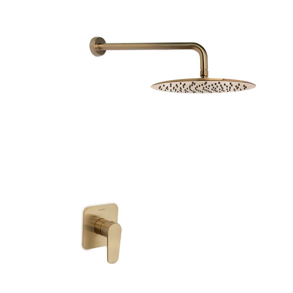 Встраиваемая душевая система с тропическим душем ALEXIA K3618012OC золото брашированное