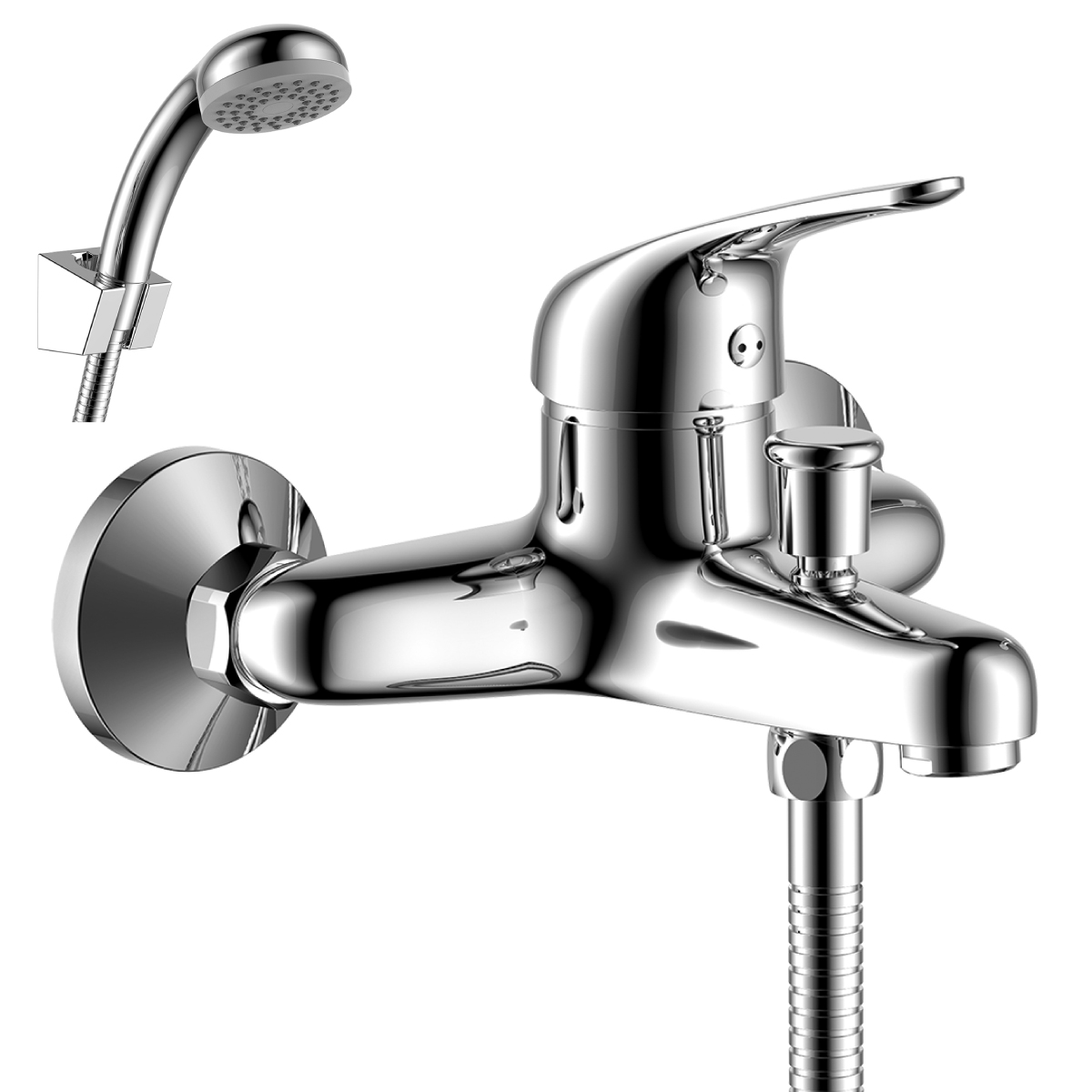 Y40 Смеситель для ванны, монолитный излив 160мм(к/40), р/ОД, хром, ROS, Y40-31