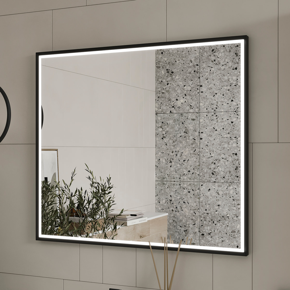 Зеркало EQUIL Lago LED 80 черный