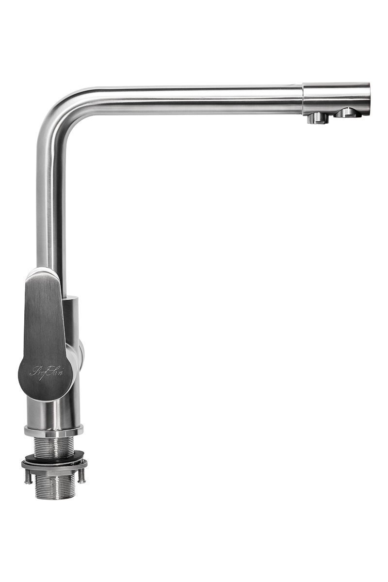 Смеситель для кухни ПРОФСАН ПСМ-300-22 STEEL нержавеющая сталь AISI-304 с подключением фильтра тип С