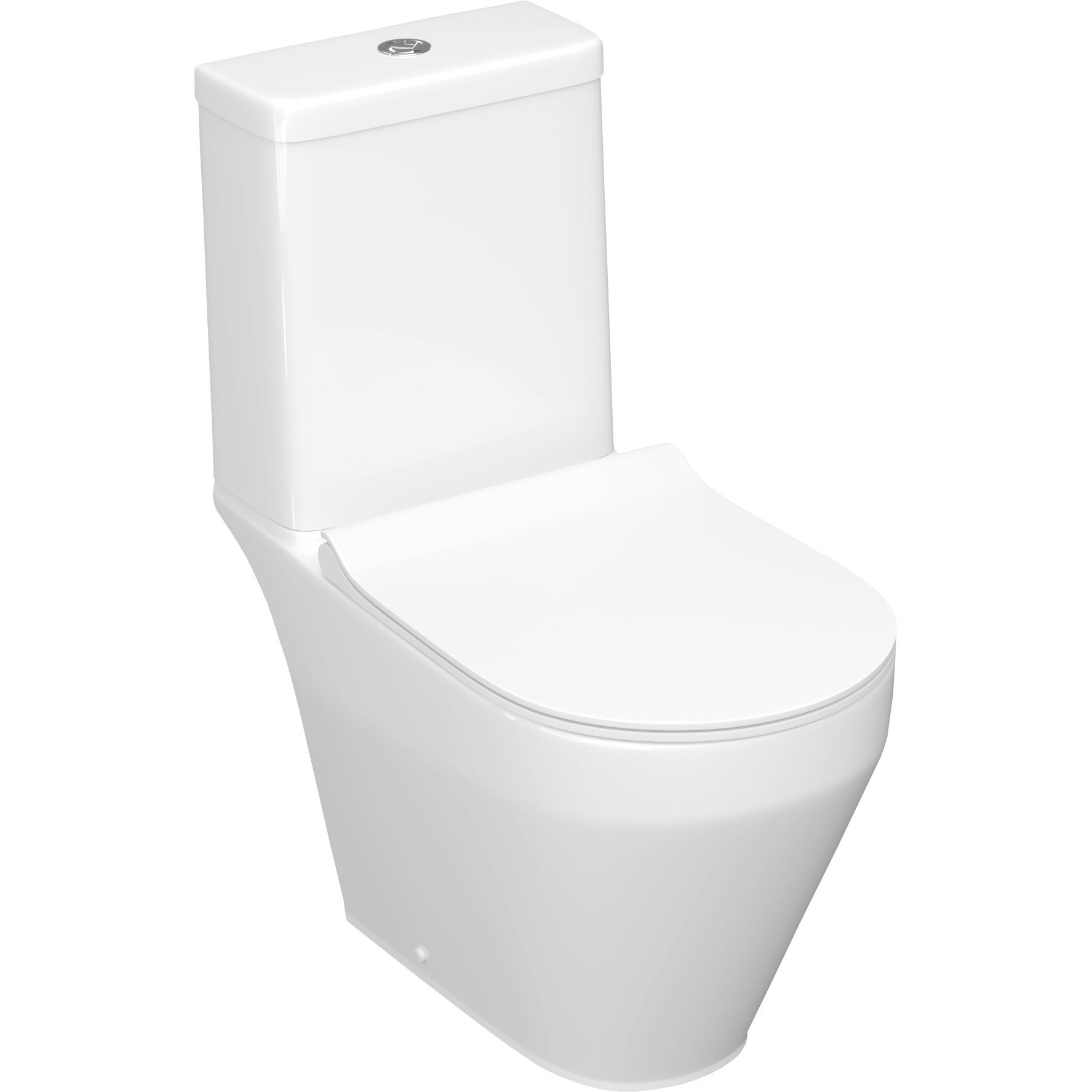 Унитаз-компакт КЕРАМИН БАРИ Slim ЖСМЛ Soft Close безободковый двухрежимный, сиденье дюропласт с микролифтом CDB00029257 (4810531150305)