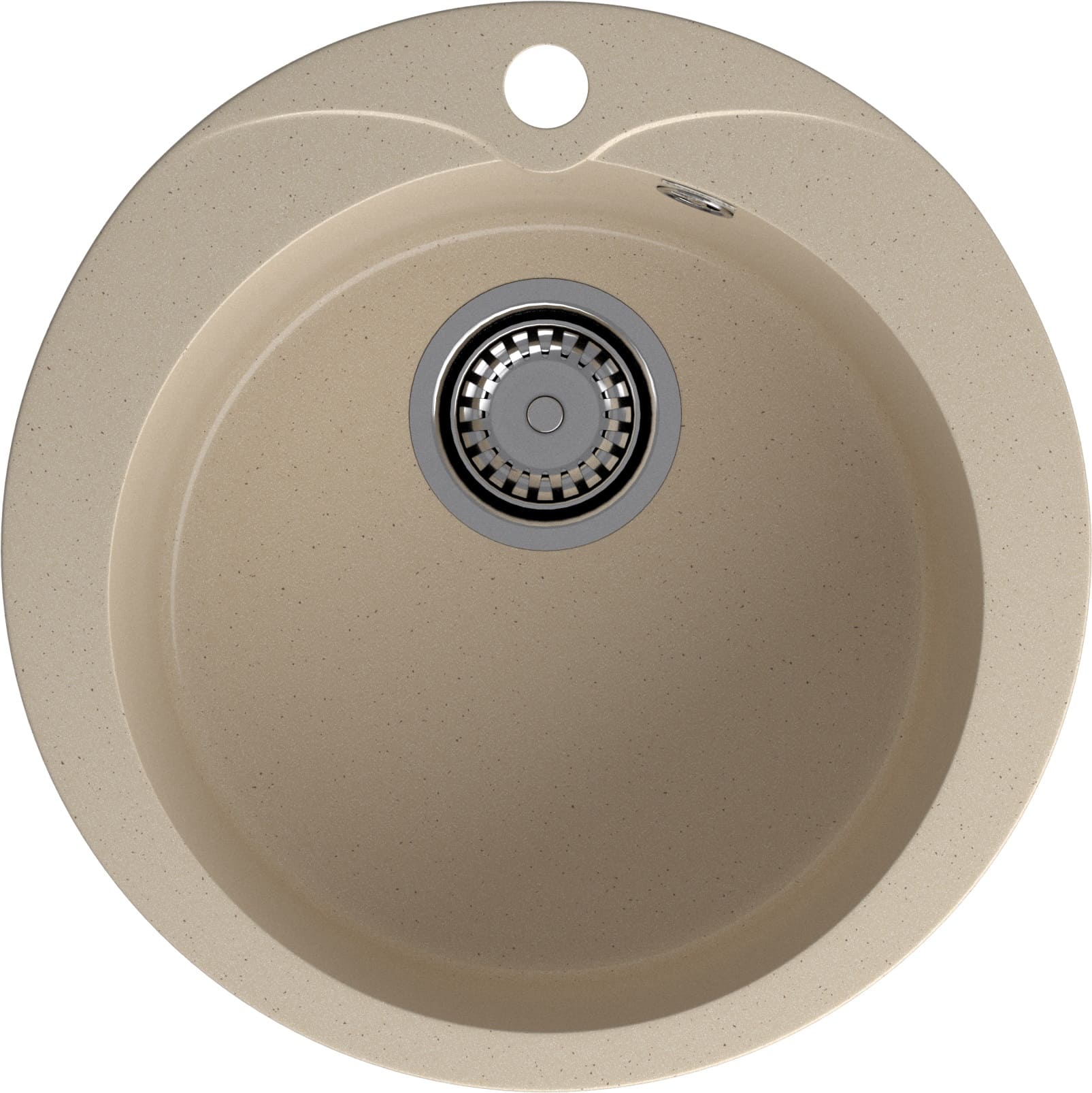 GRANFEST Мойка композит RONDO GF-R--480, 1-чаша D=475 мм кашемир арт.GF-