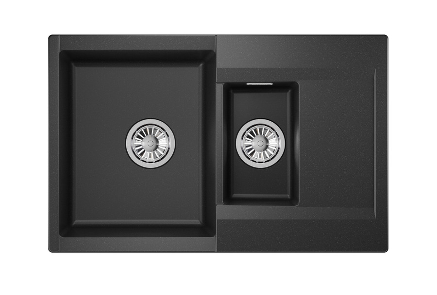 Кухонная мойка GRANULA (7808, ЧЕРНЫЙ)