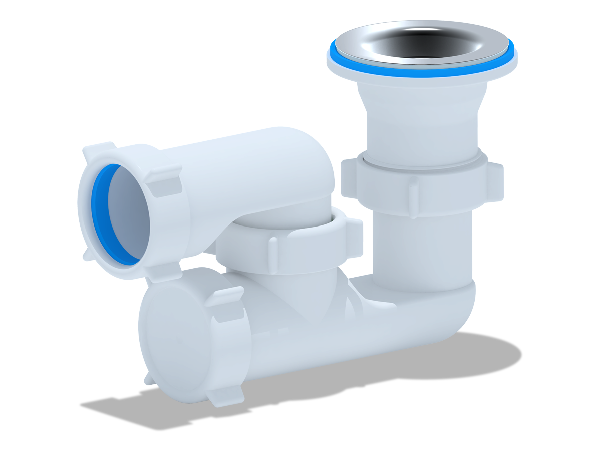 Сифон для душевого поддона АНИ Пласт E210 1 1/2 дюйма 40 регулируемый