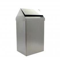 Контейнер из нерж. Стали прямоугольное 40 л. с крышкой