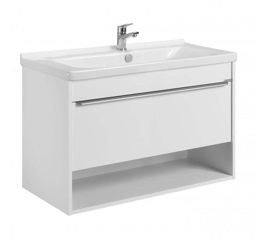 Тумба-умывальник ХОУП 100, 1 ящ., подвесная, белый матовый (под раковину МИРАНДА 100)