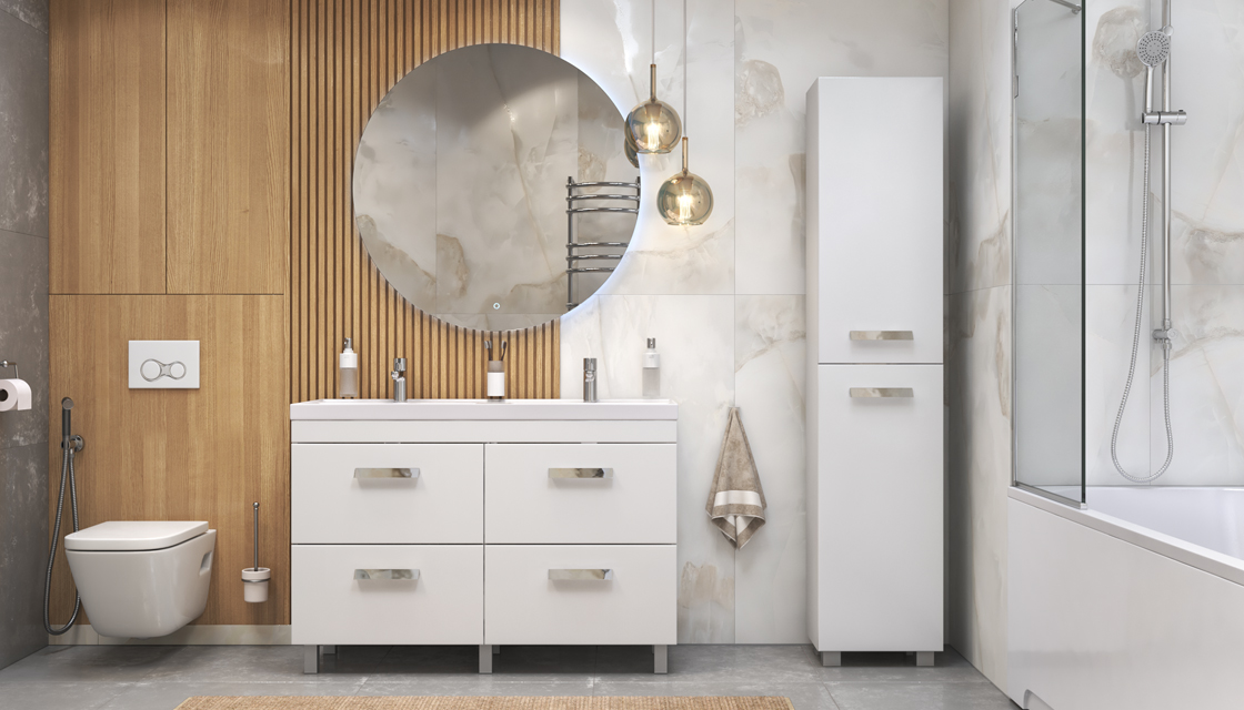 Шкаф VELVEX Orlando 400 белый матовый