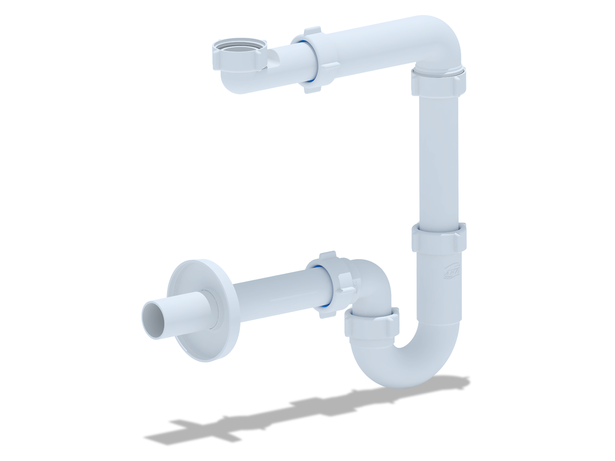 Сифон для умывальника 1 1/4 х 32 без выпуска  с прямой трубой 32*32мм, ANI PLAST