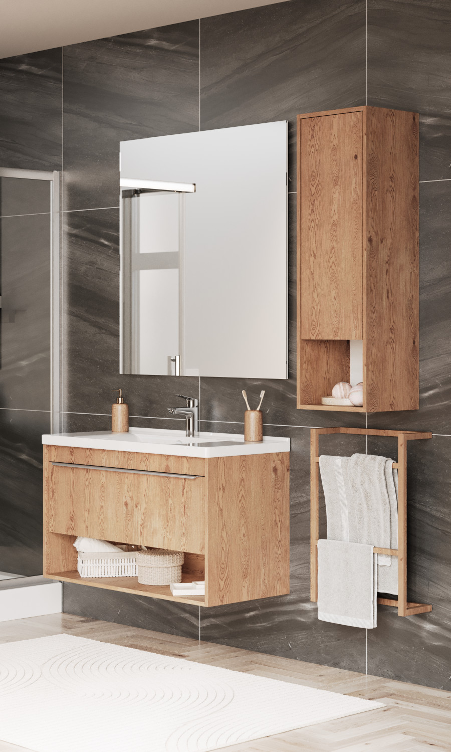 Шкаф навесной ХОУП, подвесной, орех