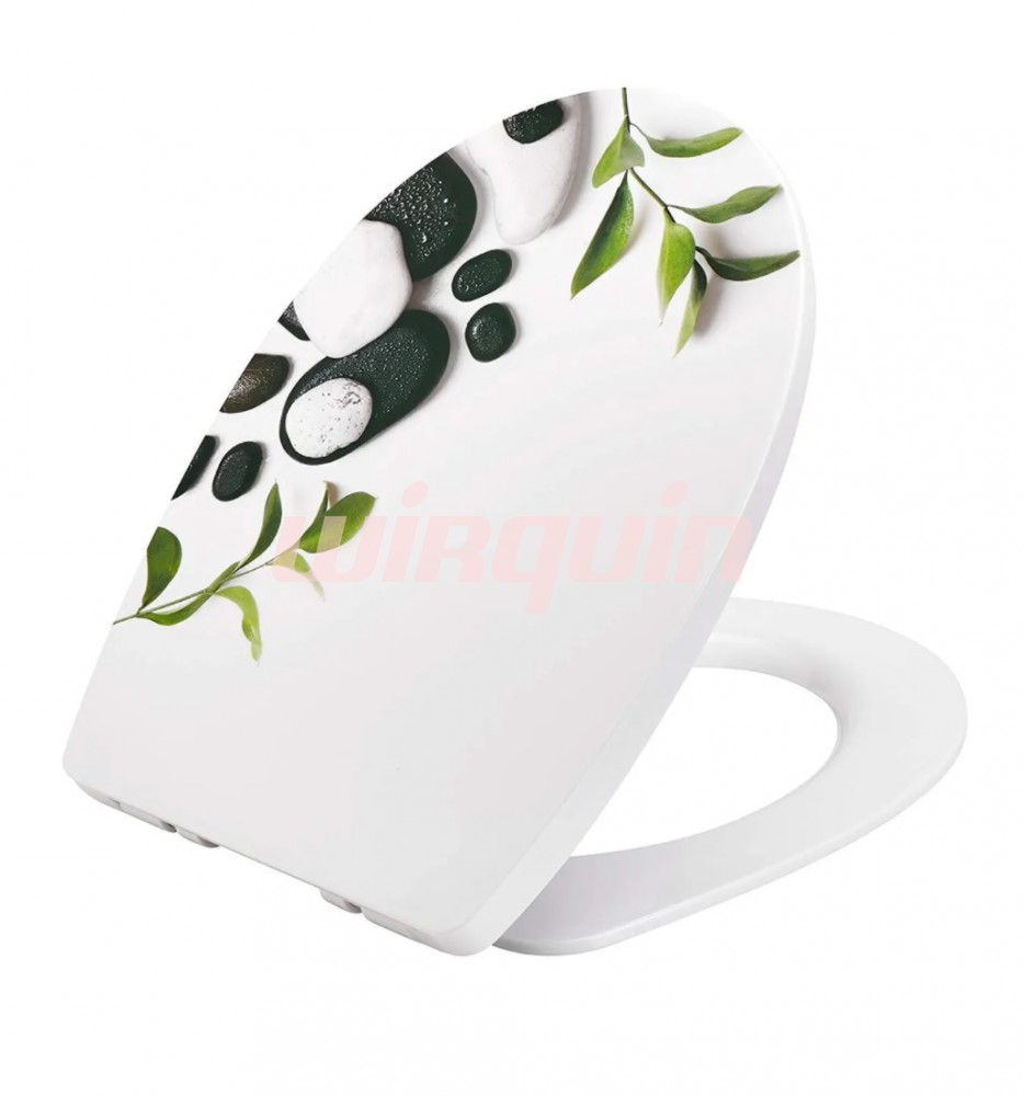 Сиденье КАМЕШКИ, полипропилен, микролифт, быстросъем WIRQUIN