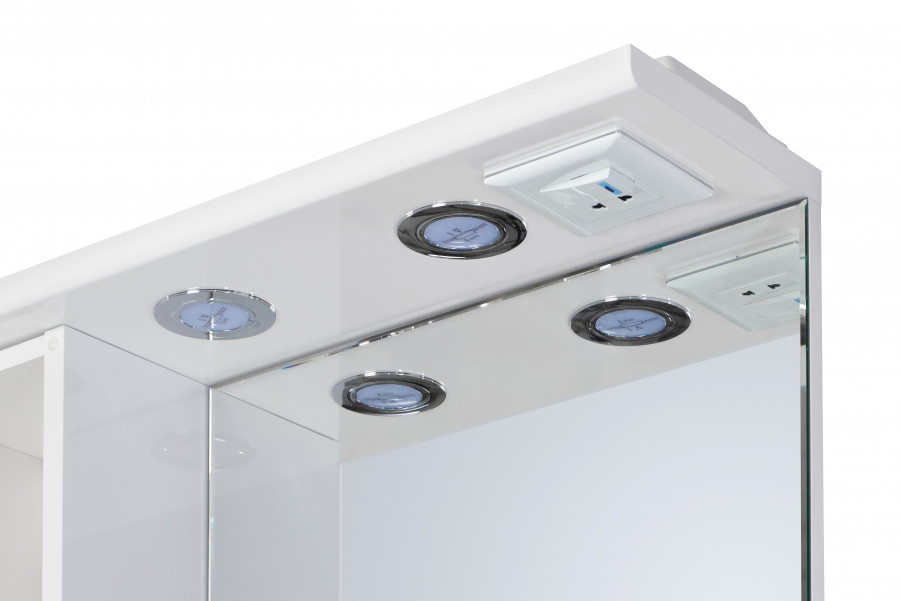 Зеркальный шкаф ОНДА 60, левое, белое