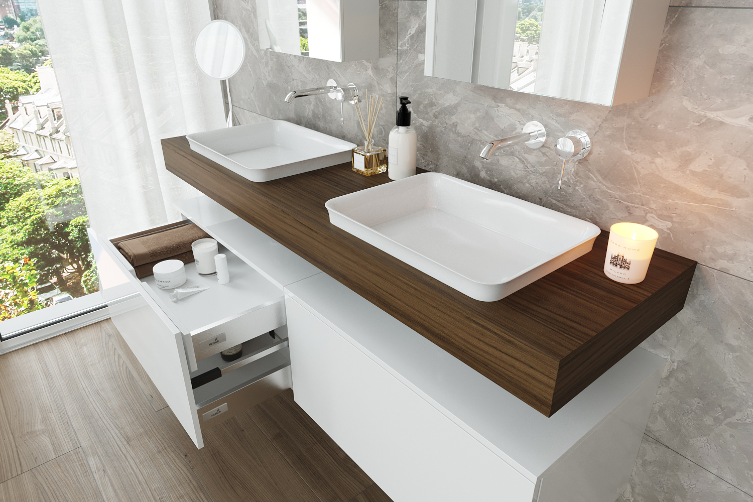 Столешница VELVEX Unit 160 дуб карпентер