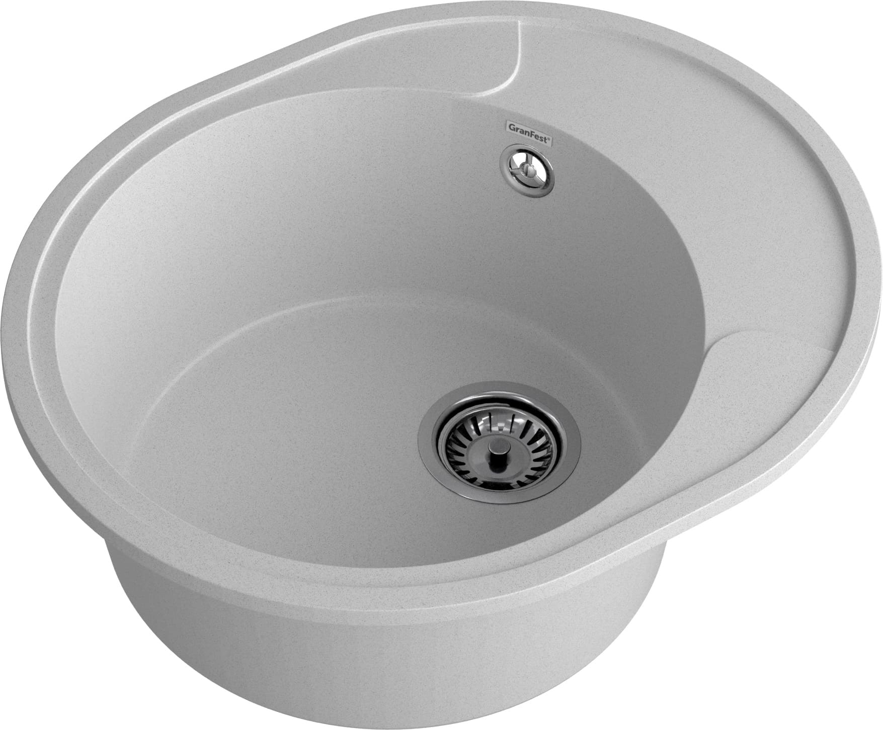 GRANFEST Мойка URBAN 857L  1-чаша+крыло 570*480мм серый арт.GF-UR-