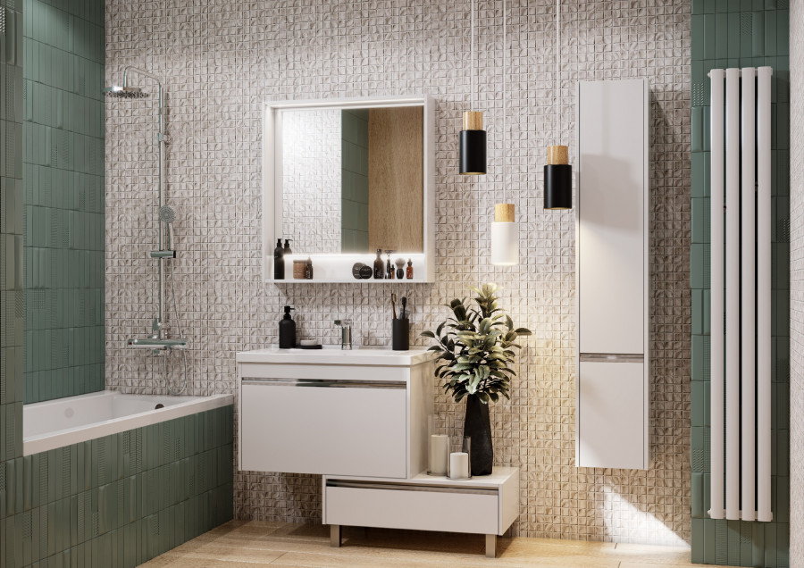 Тумба КАПРИ 80, белая (под раковину МИРАНДА 80)