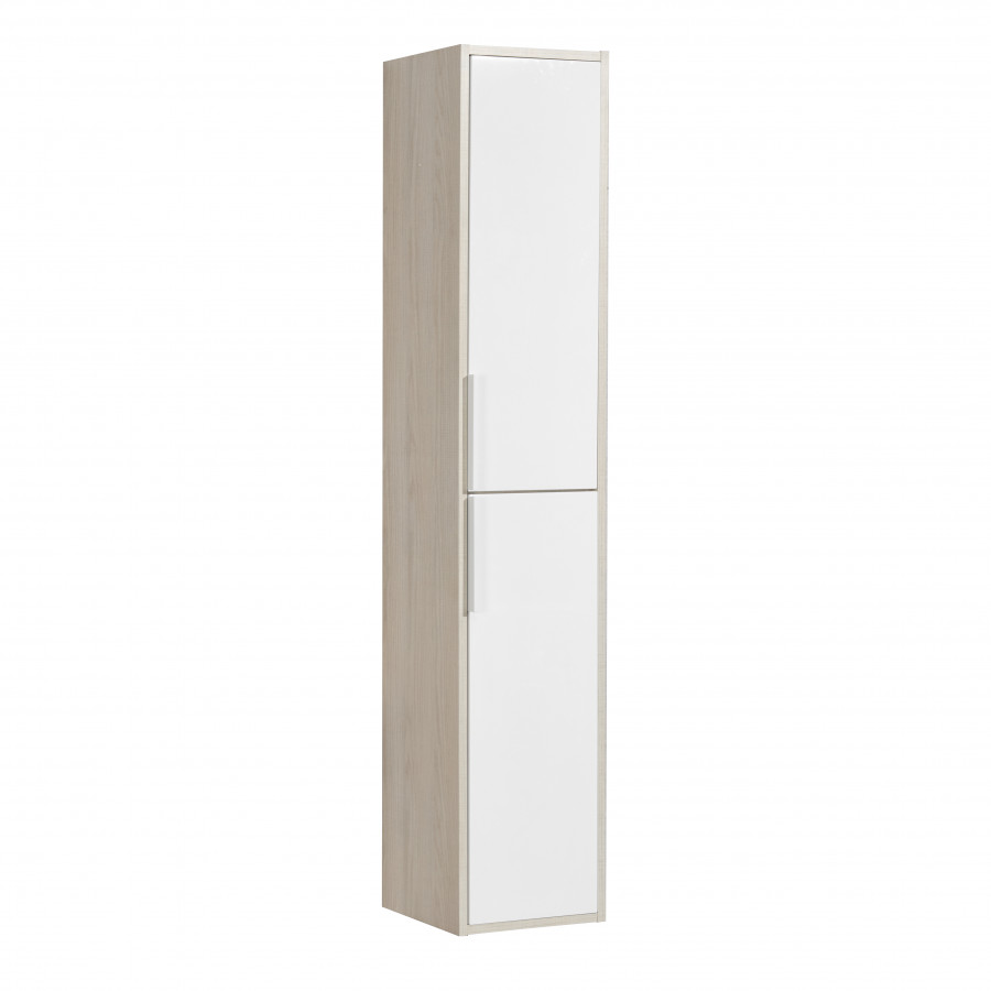 Шкаф-колонна РИКО 30, подвесная, белый, ясень фабрик