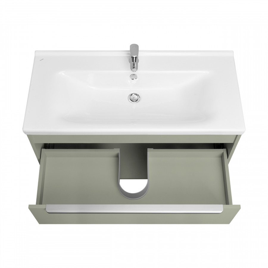 Тумба-умывальник ХОУП 100, 1 ящ., подвесная, хаки (под раковину МИРАНДА 100)