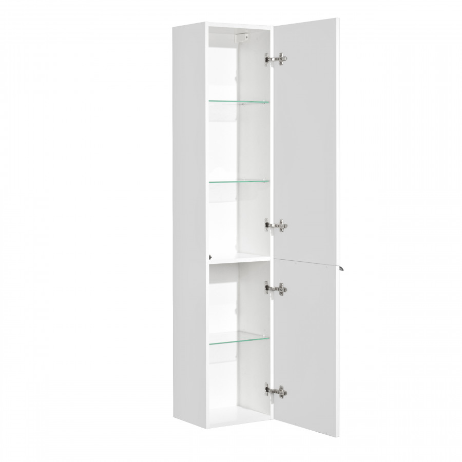 Шкаф-колонна БЕВЕРЛИ 34, подвесная, правая, белая