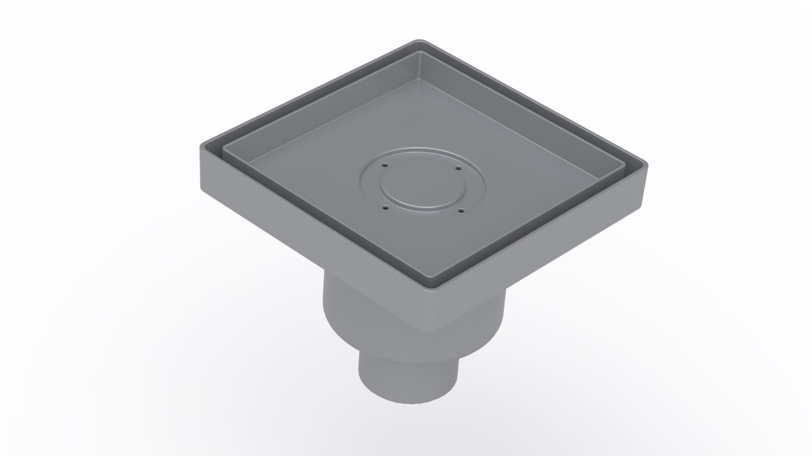 Трап водосток напольный TREND Keramik 150*150 под керамическую плитку, D50 вертикальный, BERGES