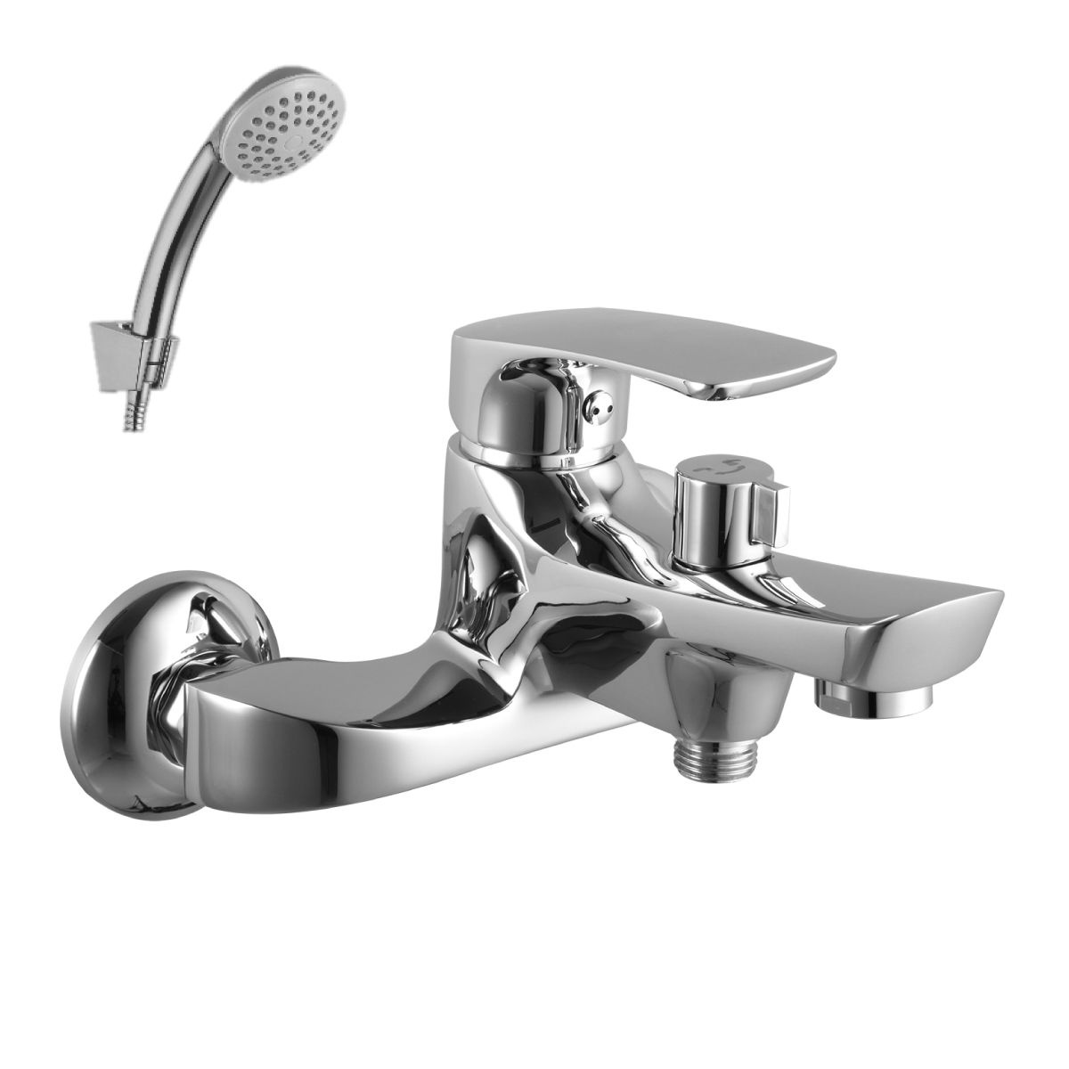 Plus_Shape Смеситель для ванны, монолит.излив 183мм, р/ОД, хром, LM, LM1712C