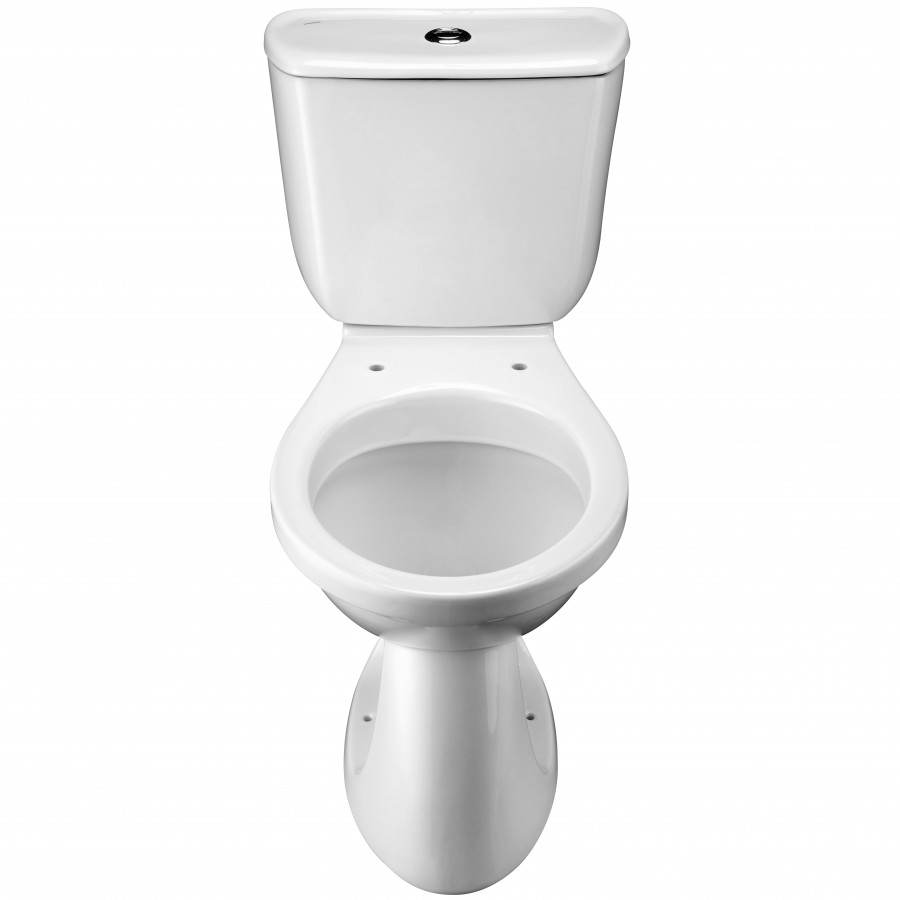 БРИЗ Унитаз-компакт, косой выпуск, 2-х режимная арматура, сиденье дюропласт. САНТЕК