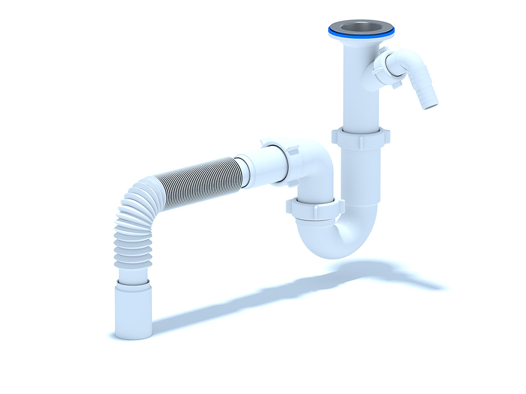 Сифон Ани 1 1/2"*40 прямоточный с отв ст. м. с г/тр 40х40, ANI PLAST