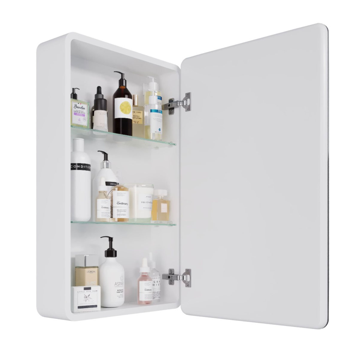 Шкаф зеркальный Lemark ELEMENT 50х80 см 1 дверный, петли справа, с подсветкой, с розеткой, цвет корп