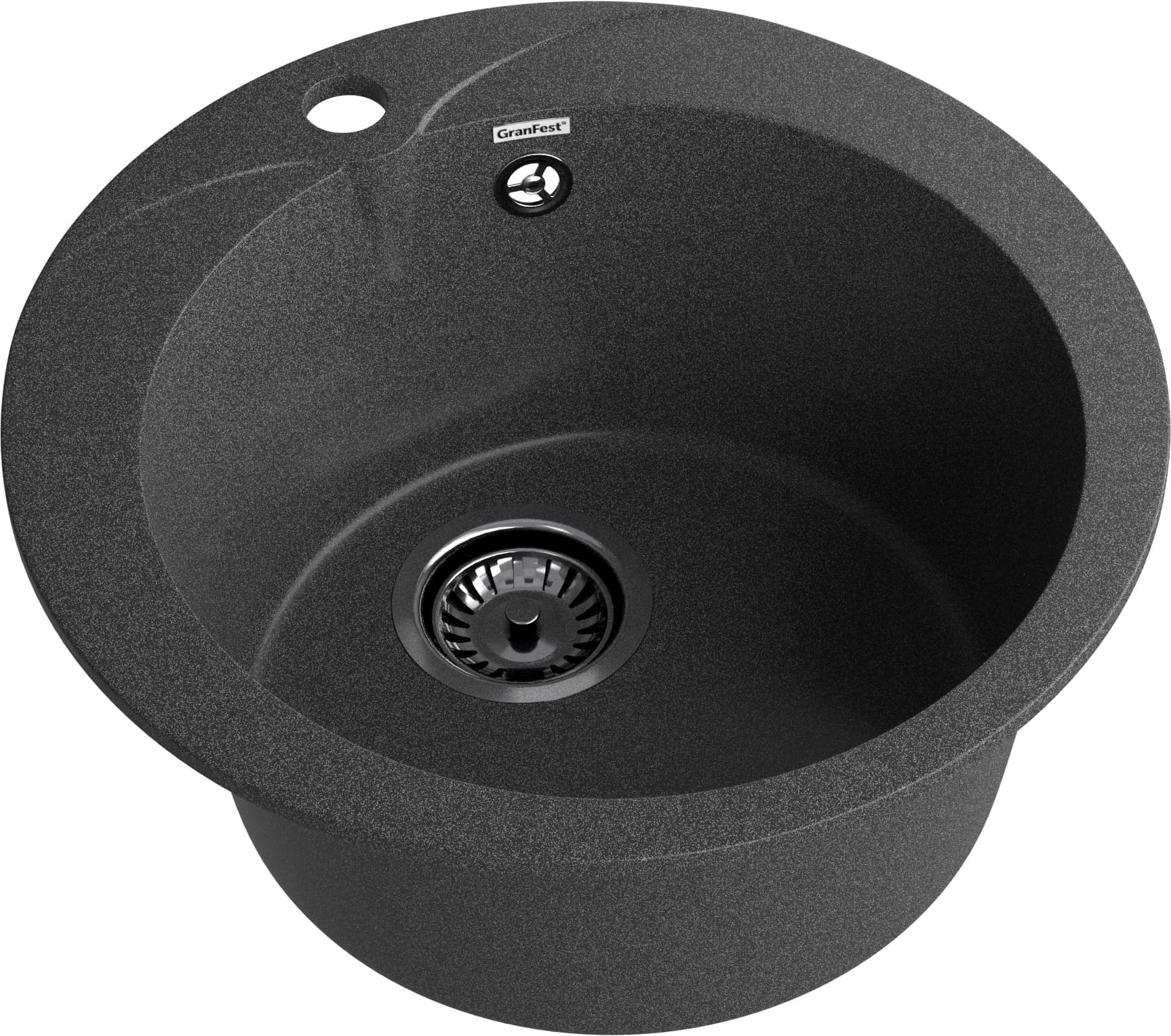 GRANFEST Мойка композит RONDO GF-R--480  D=480 мм графит арт.GF-