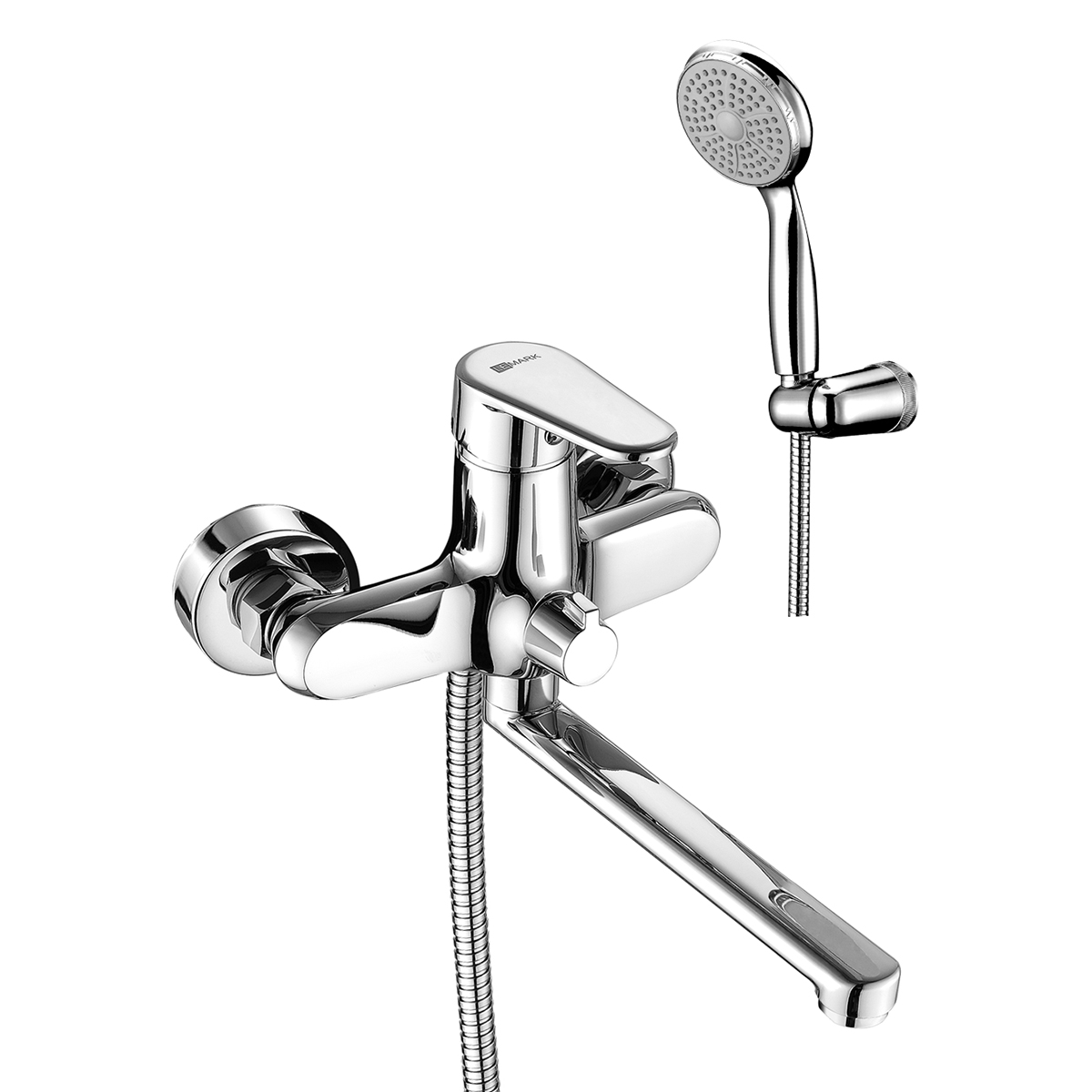 Point Смеситель универскальный, плоск.пов.излив 200мм, р/ОД, хром, LM, LM0317C