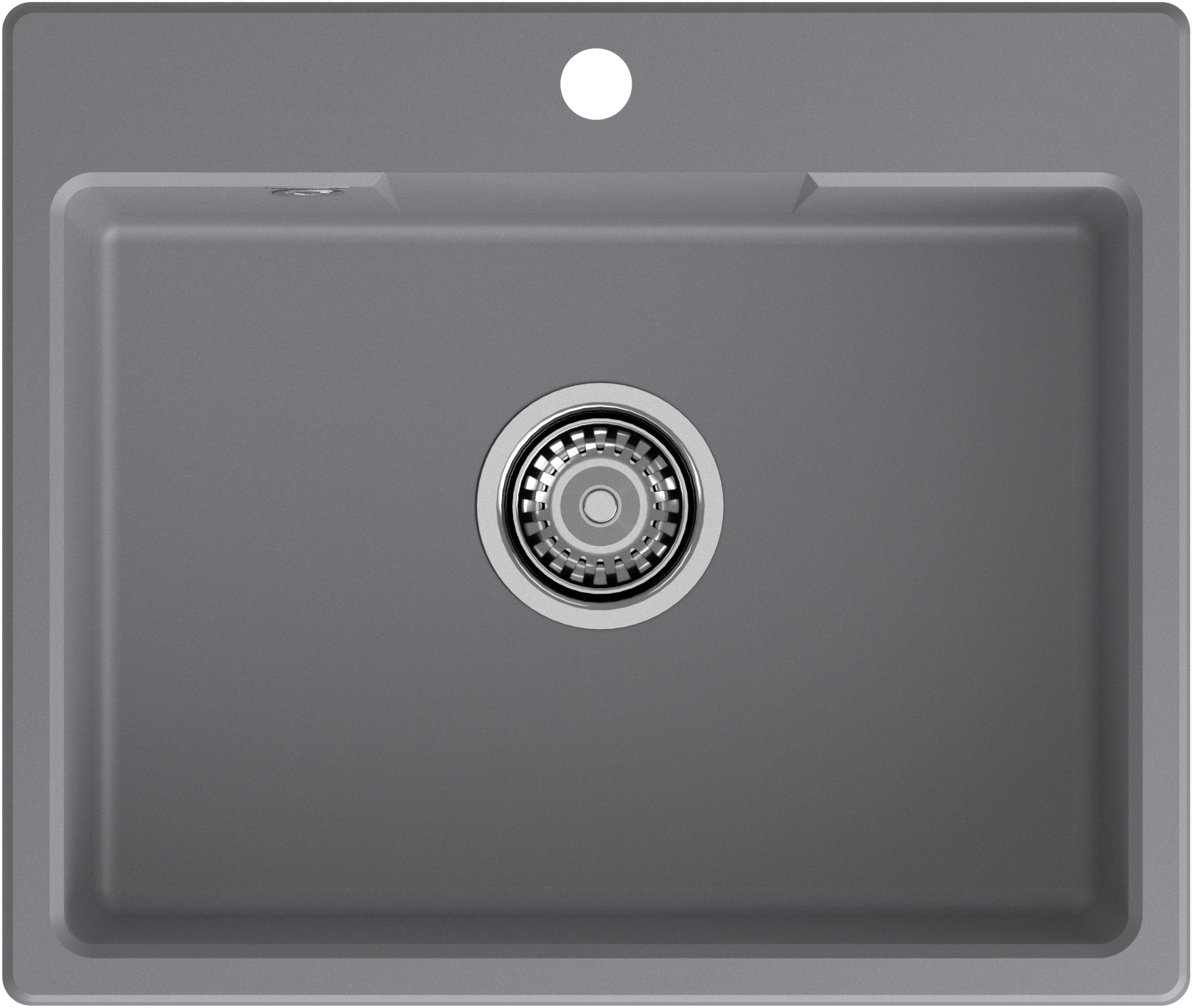 GRANFEST Мойка URBAN 658  1-чаша 580*490мм темно-серый арт.GF-UR-
