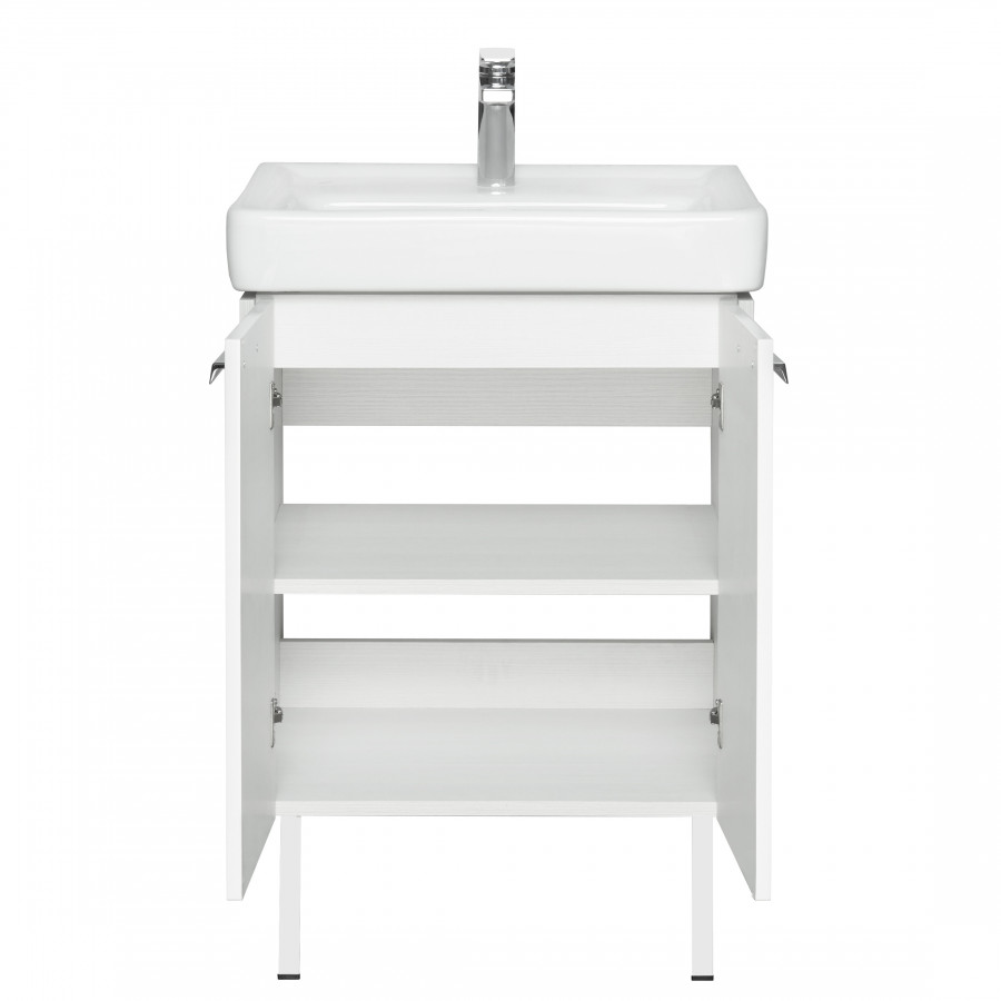 Тумба ЙОРК 60, белая, выбеленное дерево (под раковину ТИГОДА 60)