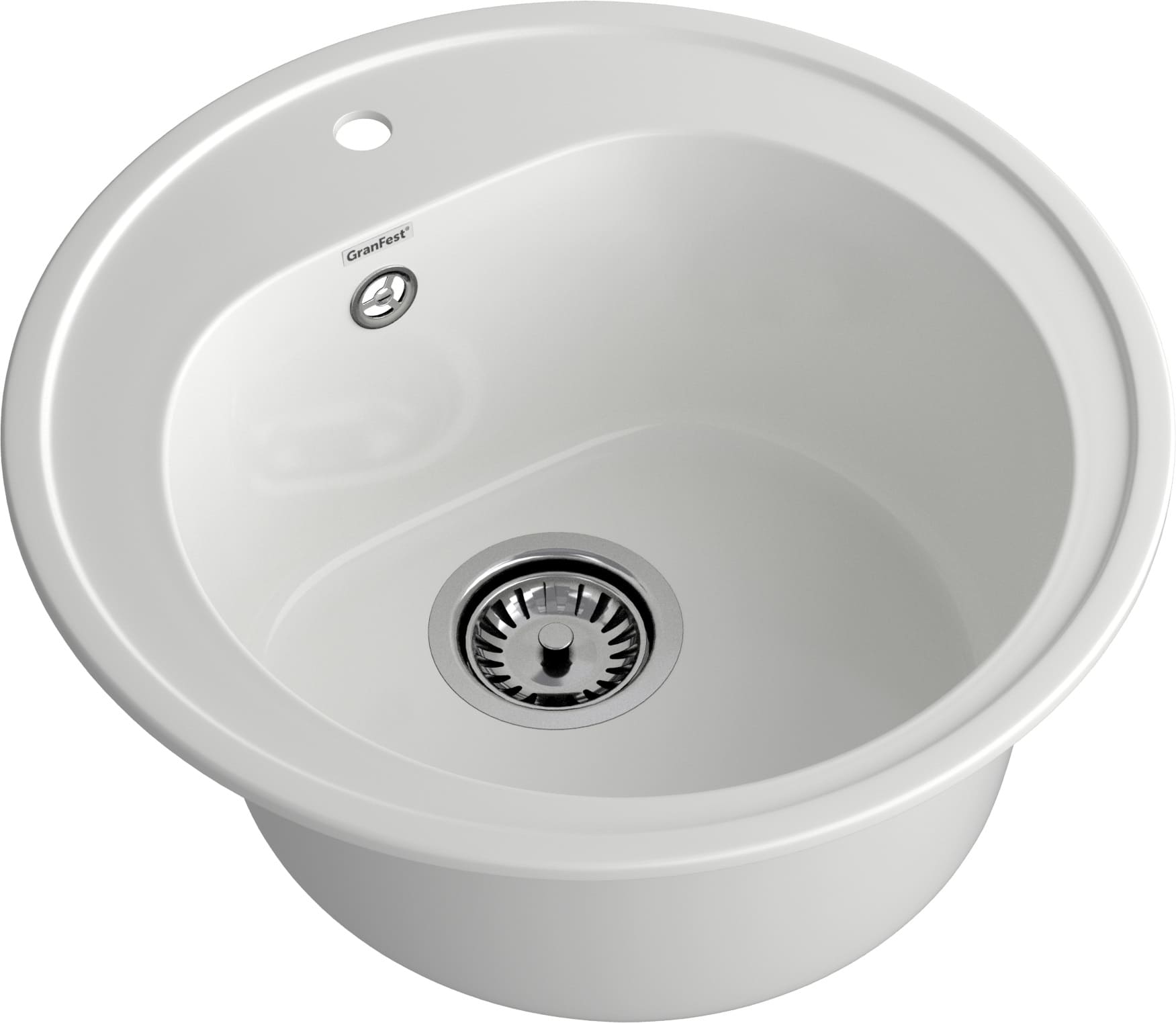 GRANFEST Мойка композит RONDO GF-R--510  508*505 мм  иней  арт.GF-