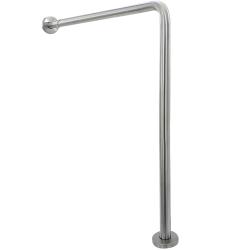 Поручень под углом 90 ⁰  для людей с ограниченными возможностями с настенным и  напольным точками оп