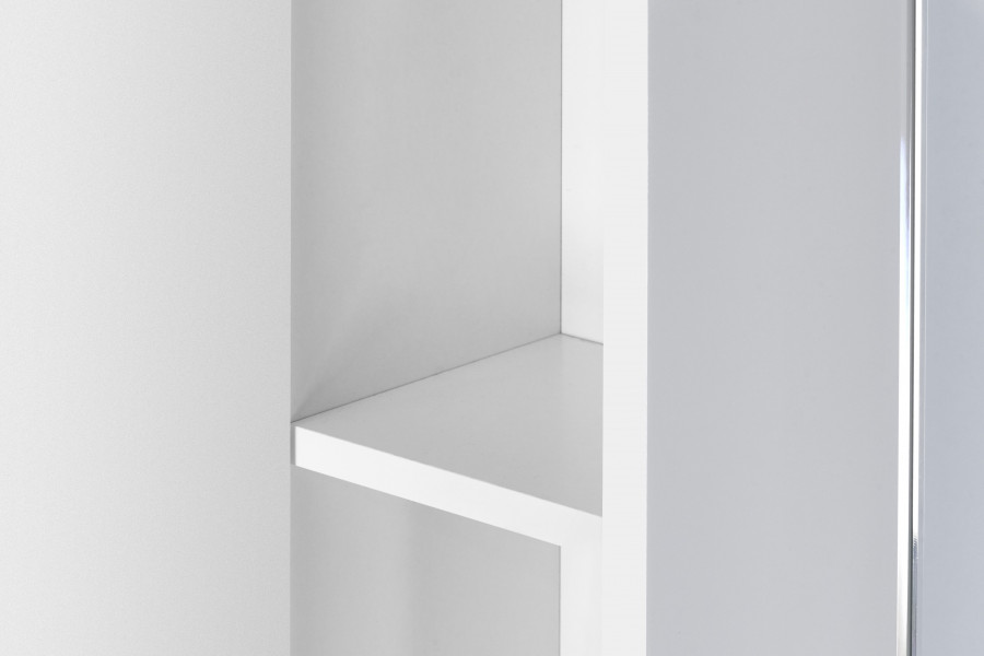 Зеркальный шкаф ОНДА 60, левое, белое