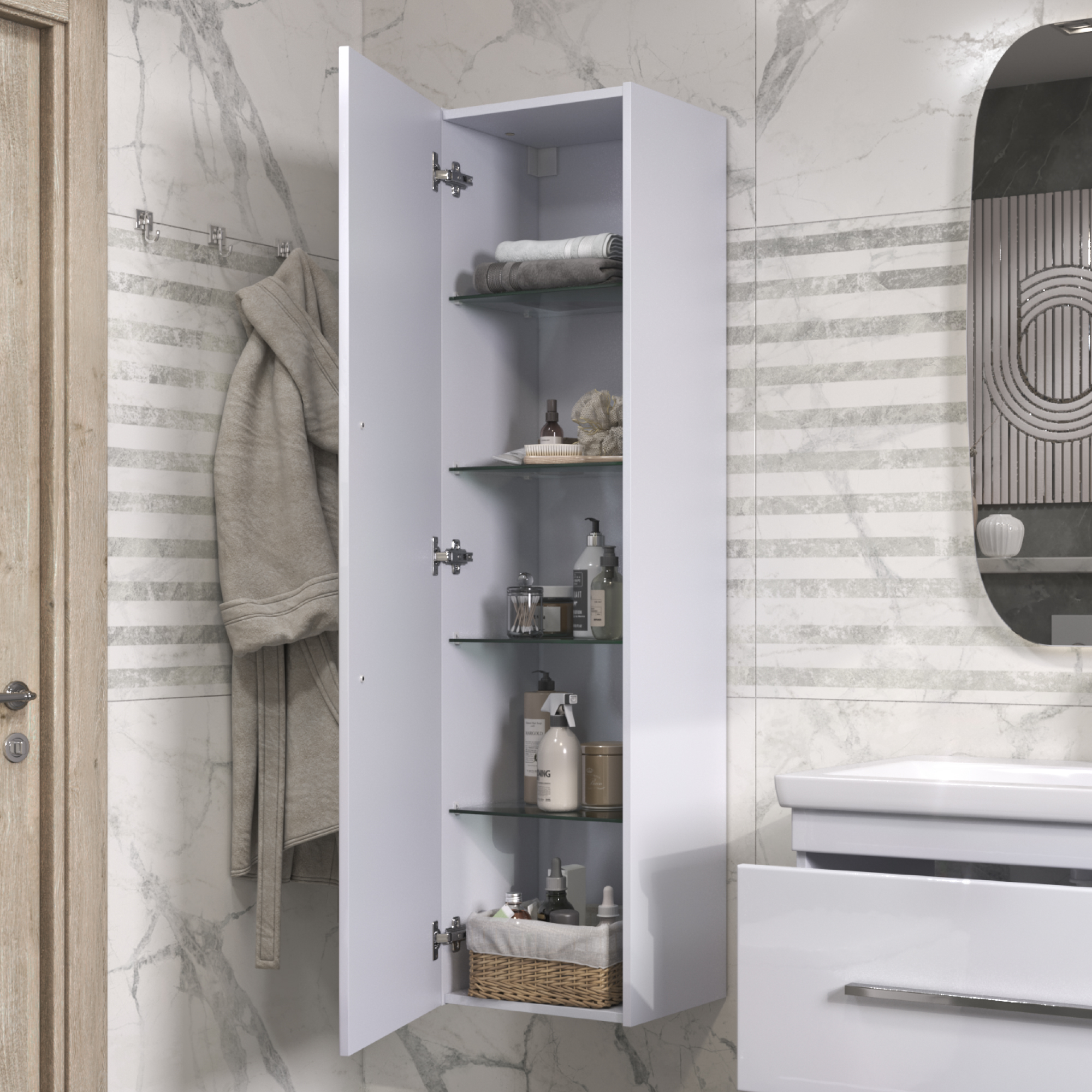 Шкаф-пенал VIGO Land 40 подвесной белый (022)