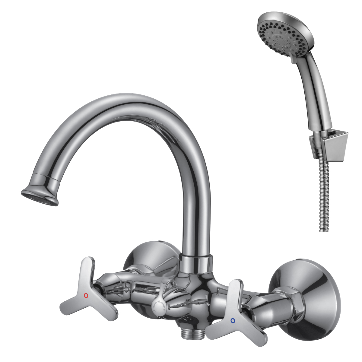 RS40 Смеситель для ванны, круг.пов.излив 175мм, р/ДВ, хром, ROS, RS40-83