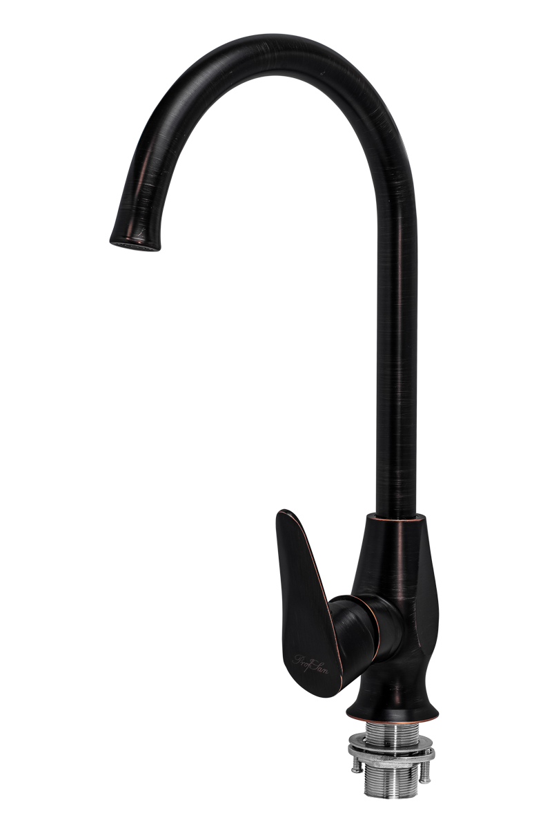 Смеситель для кухни ПРОФСАН ПСМ-301-3 STEEL нержавеющая сталь AISI-304 тип См-МОЦБА Черный-бронза