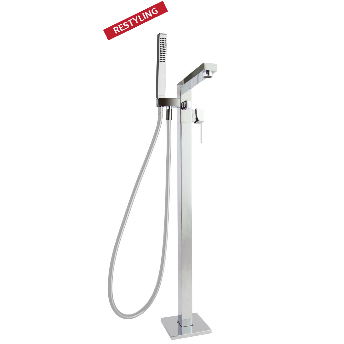 Напольный смеситель для ванны однорычажный с душевым комплектом KUATRO NK 498502MK