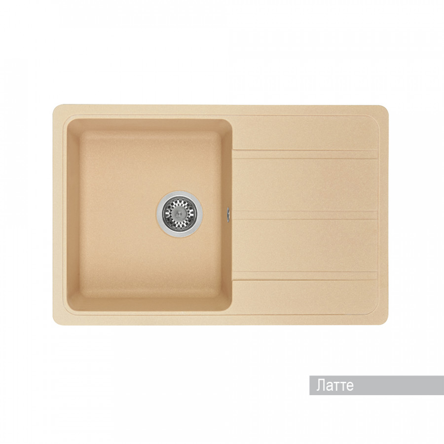 Мойка для кухни Аманда 780x510x211 мм, прямоуг. с крылом, латте