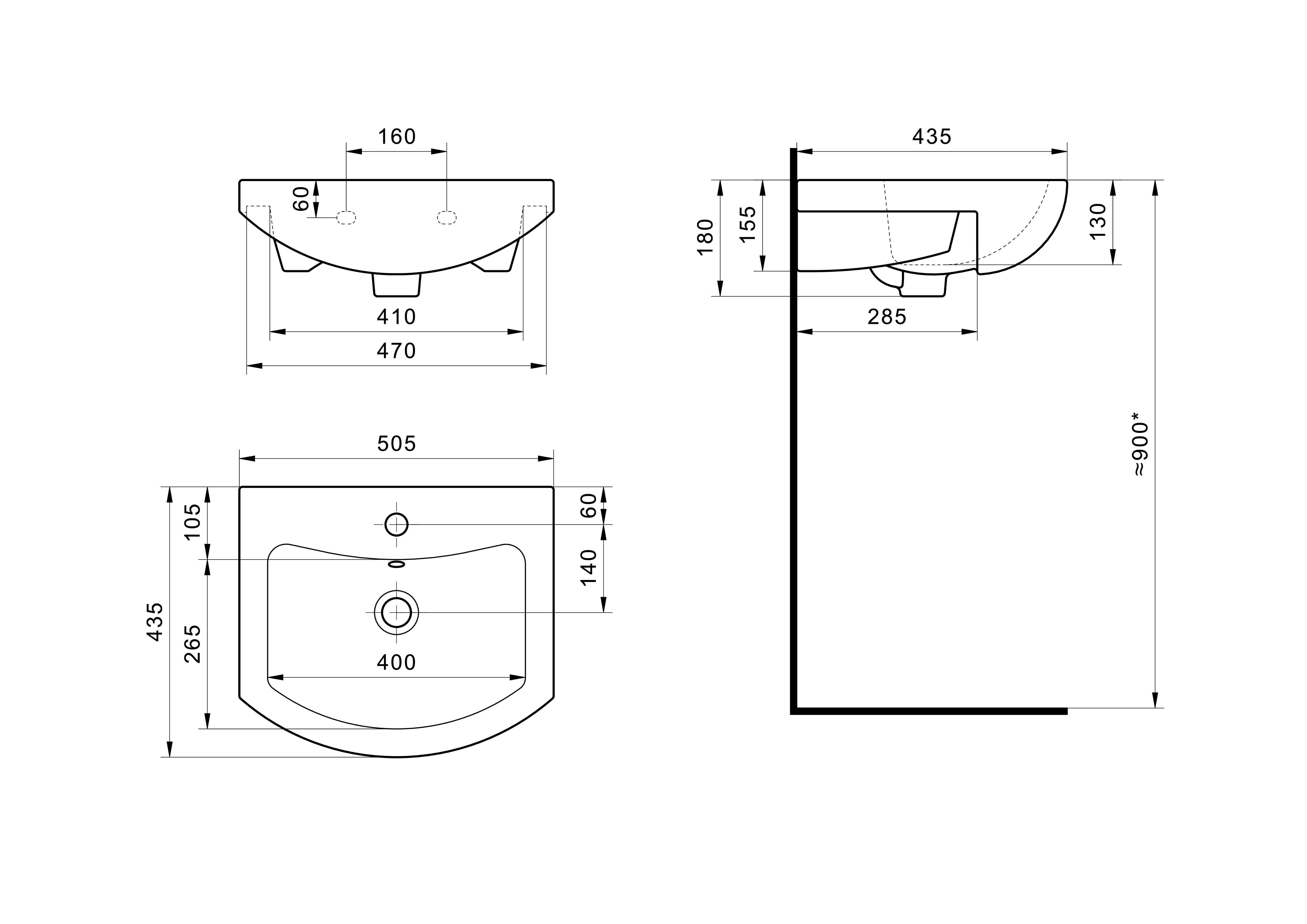 Раковина SANTEK Балтика 50 мебельная белый (WH501701)
